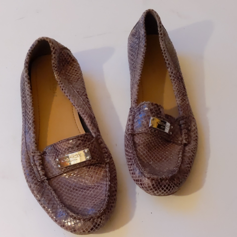 Coach Frederica snake leather loafers-sz 6B